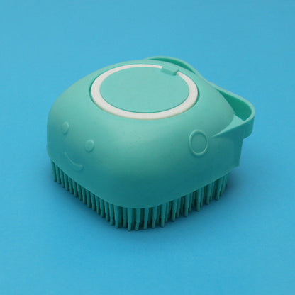 Silicone Dog Bath Massage Gloves Brush Pet Cat Bathroom Cleaning Tool Comb Brush For Dog Can Pour Shampoo Dog Grooming Supplies