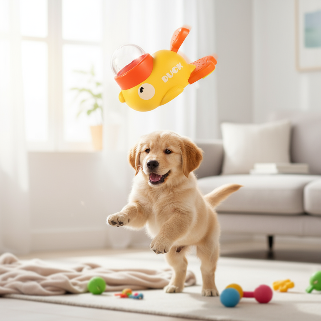 Dog Puzzle Feeder Interactive Pet Food Treat Dispenser Cartoon Duck Design Anti-slip Pets Automatic Feeder Toys For Dog Training Pet Products