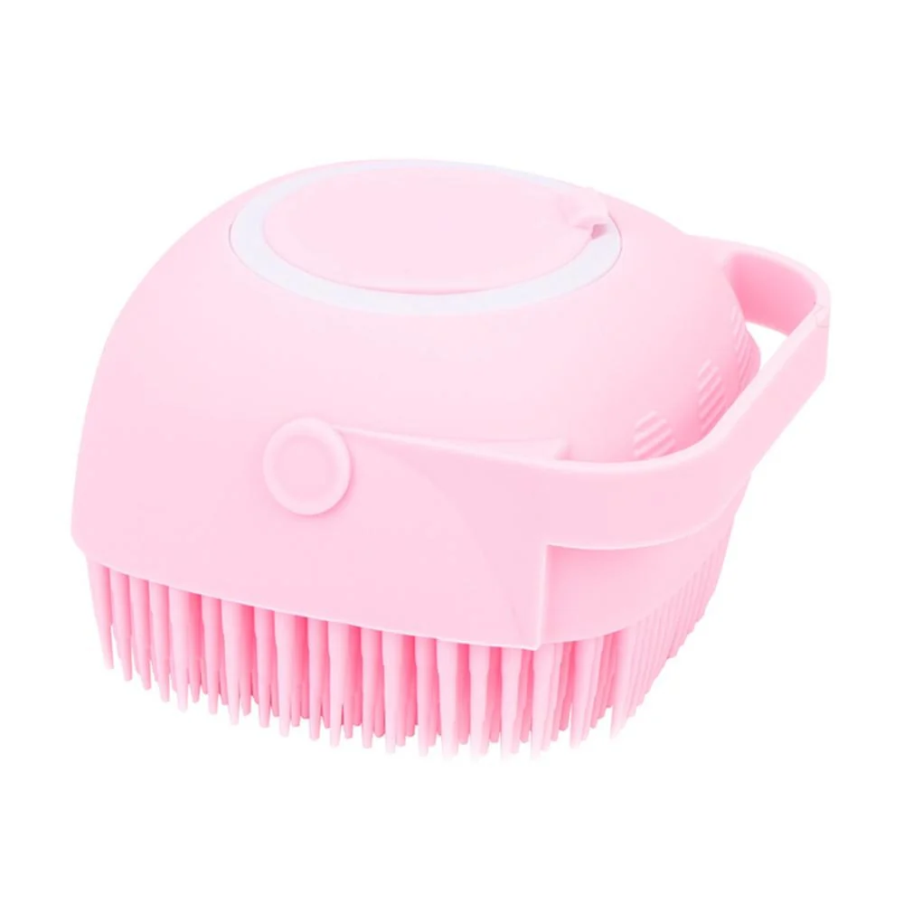 Silicone Dog Bath Massage Gloves Brush Pet Cat Bathroom Cleaning Tool Comb Brush For Dog Can Pour Shampoo Dog Grooming Supplies