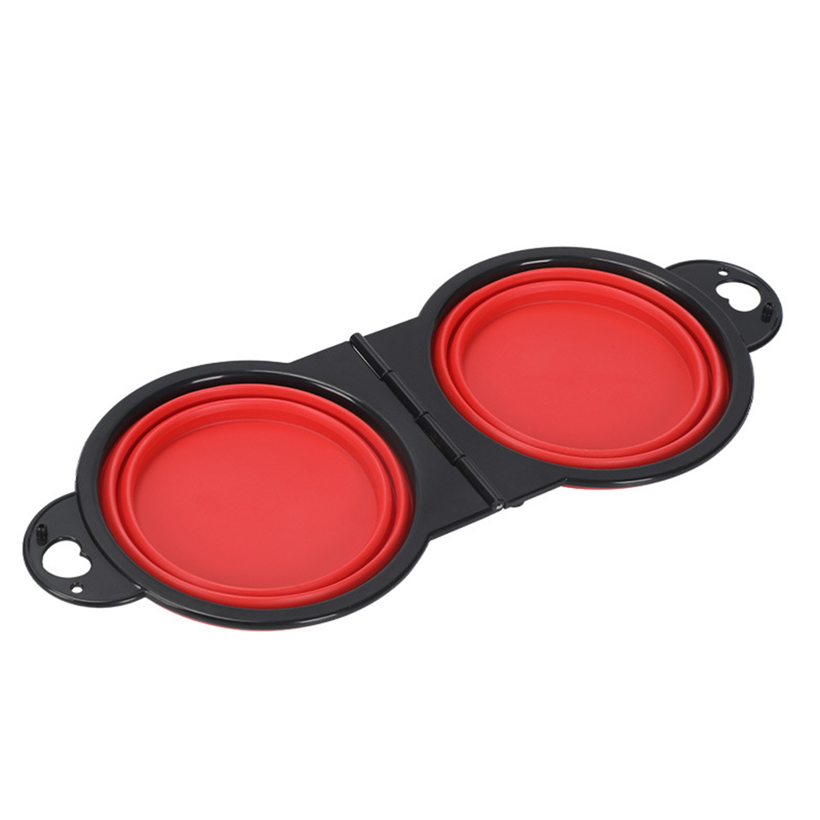 Rubber Foldable Double Bowl Pet Feeding Bowl Pets Supplies Dog Cat Bowls