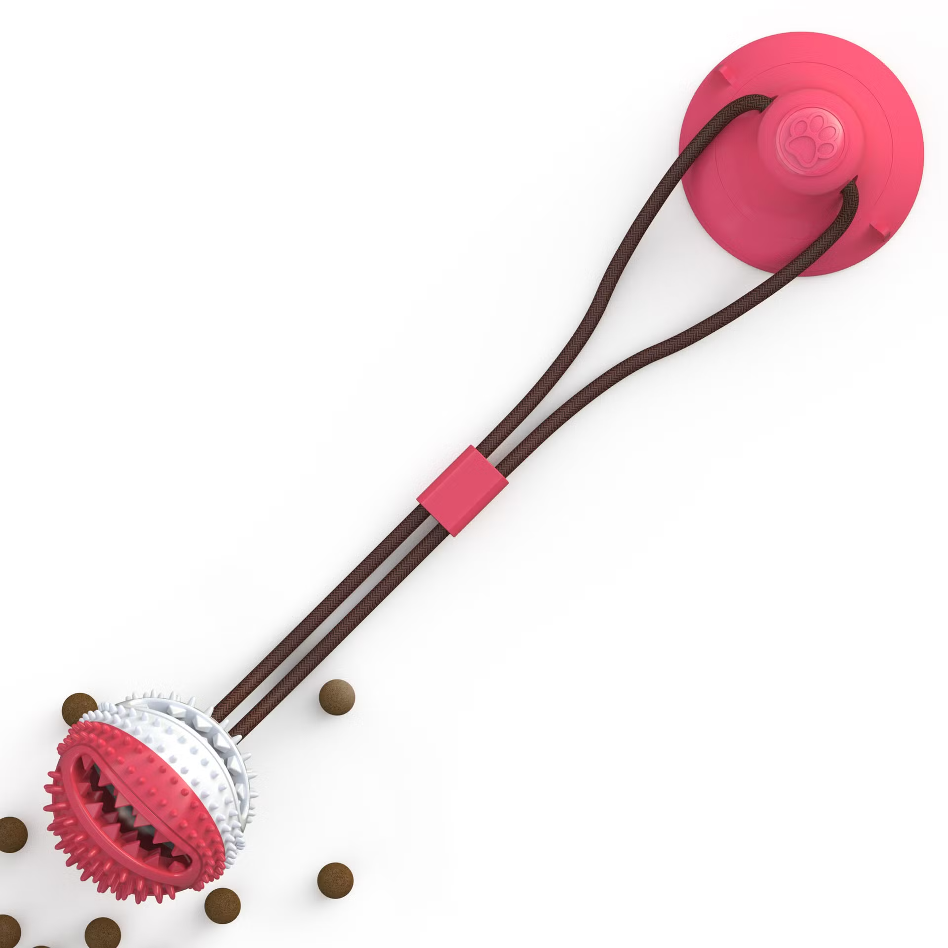 Dog Toys Silicon Suction Cup Tug Interactive Dog Ball Toy For Pet Chew Bite Tooth Cleaning Toothbrush Feeding Pet Supplies