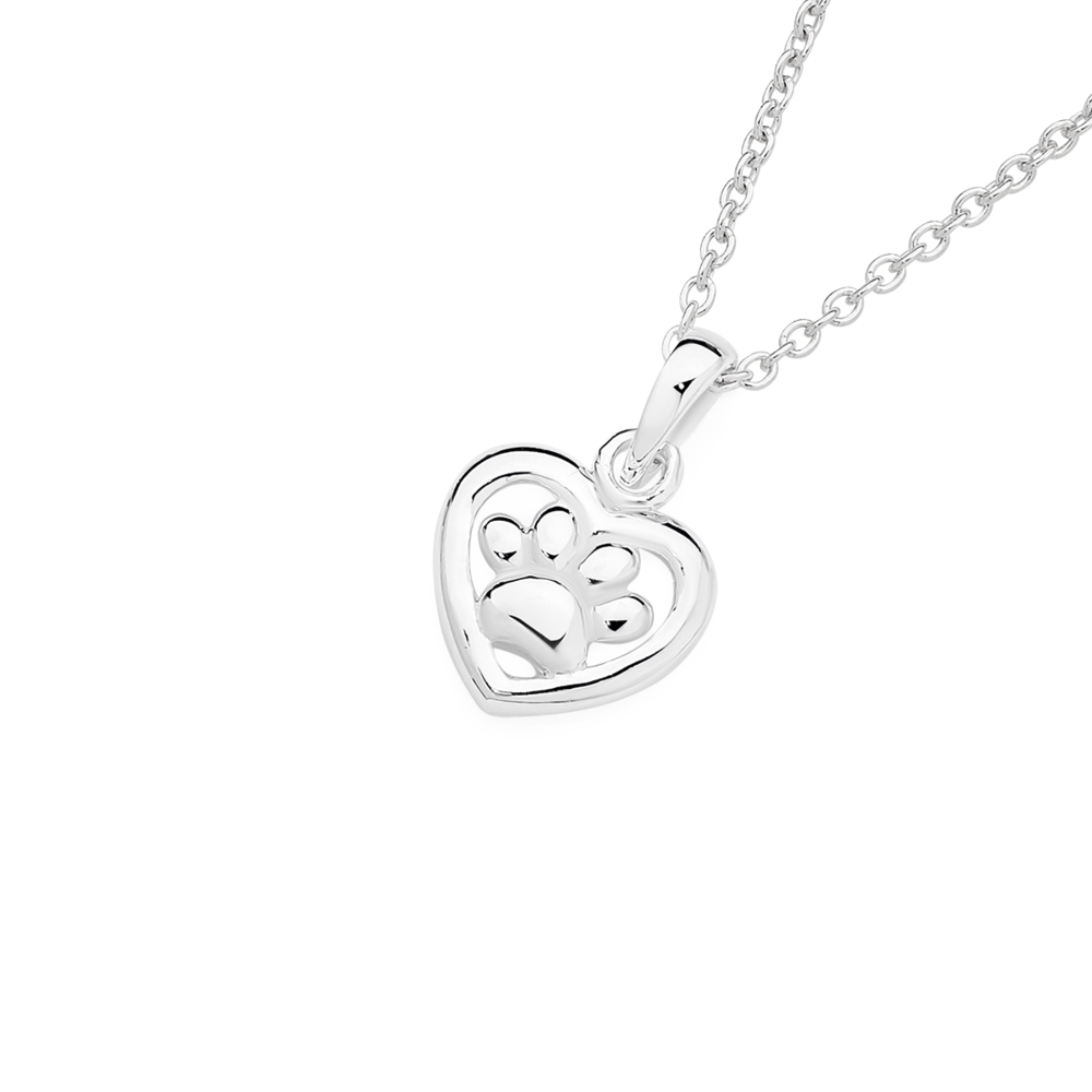 Stainless Steel Pet Cat Dog Love Heart Pendant Necklace