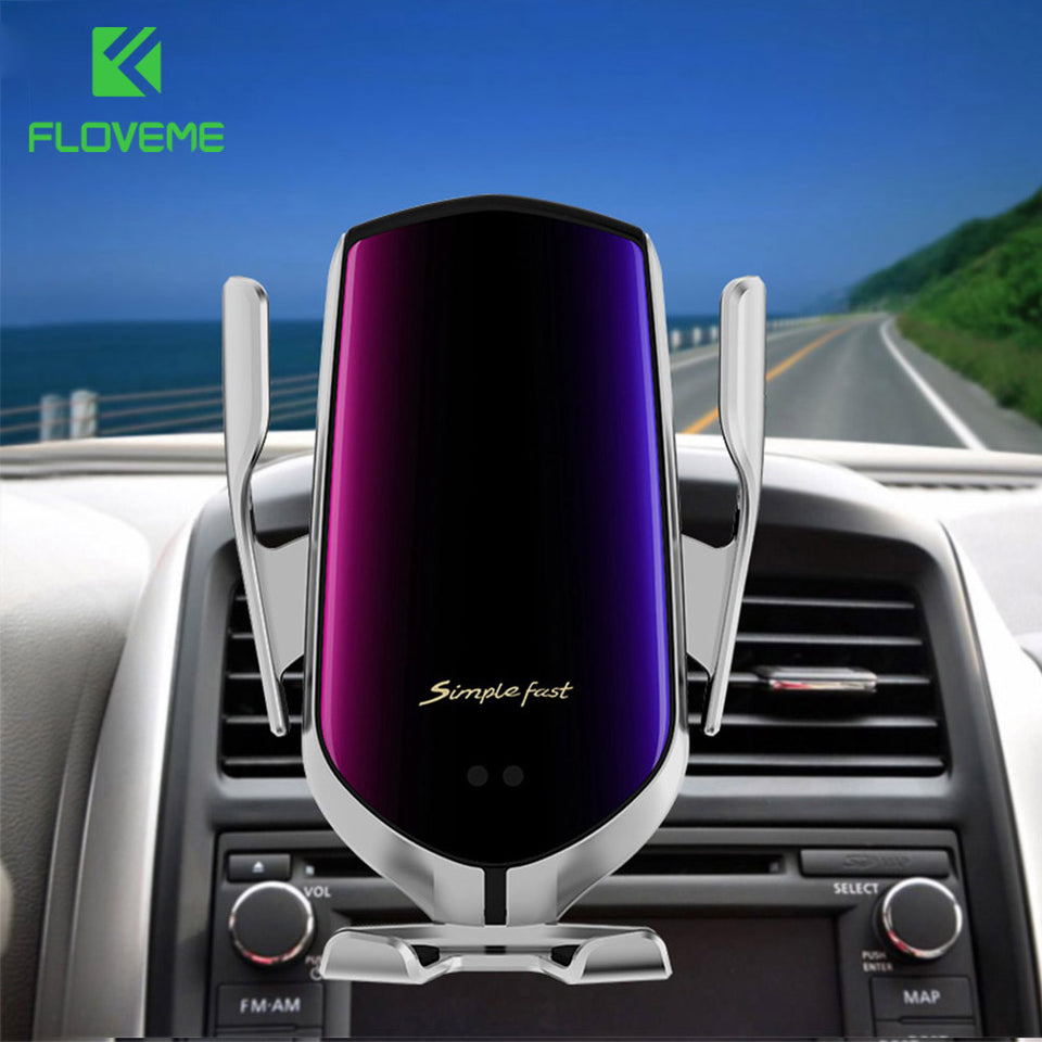 FLOVEME R1 Automatic Clamping Car Wireless Charger 10W Quick Charger Infrared Sensor Car Phone Holder Stand Qi Wireless Charger