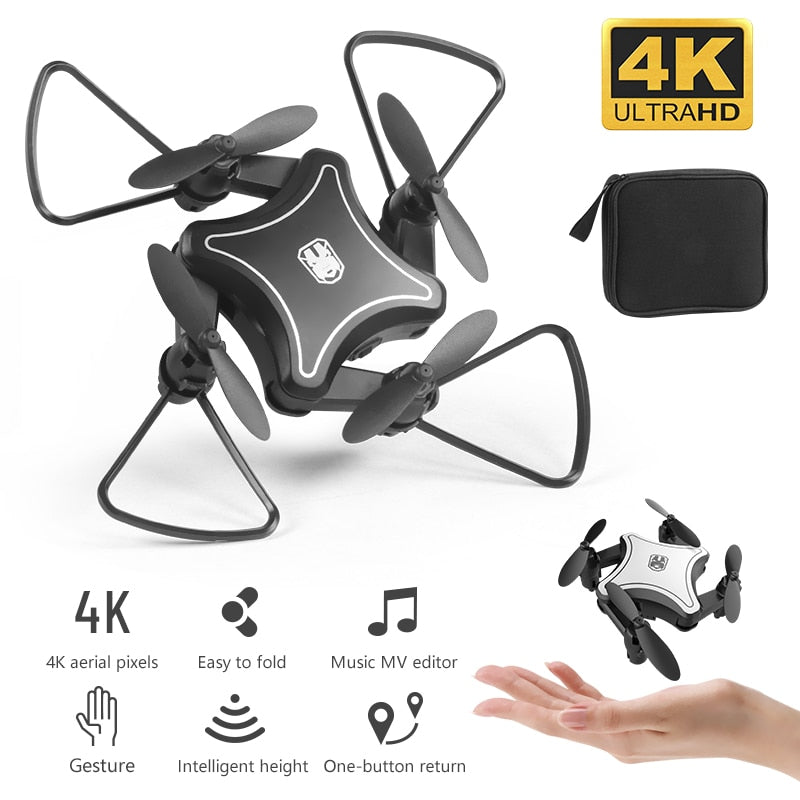 Mini Drone WiFi FPV Camera 4K HD Altitude Hold RC Drone Helicopter One-Key Return Foldable Mini Quadcopter High Quality Dron