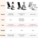 LINGCHEN Phone Holder Stand for iPhone 11 Xiaomi mi 9 Metal Phone Holder Foldable Mobile Phone Stand Desk For iPhone 7 8 X XS