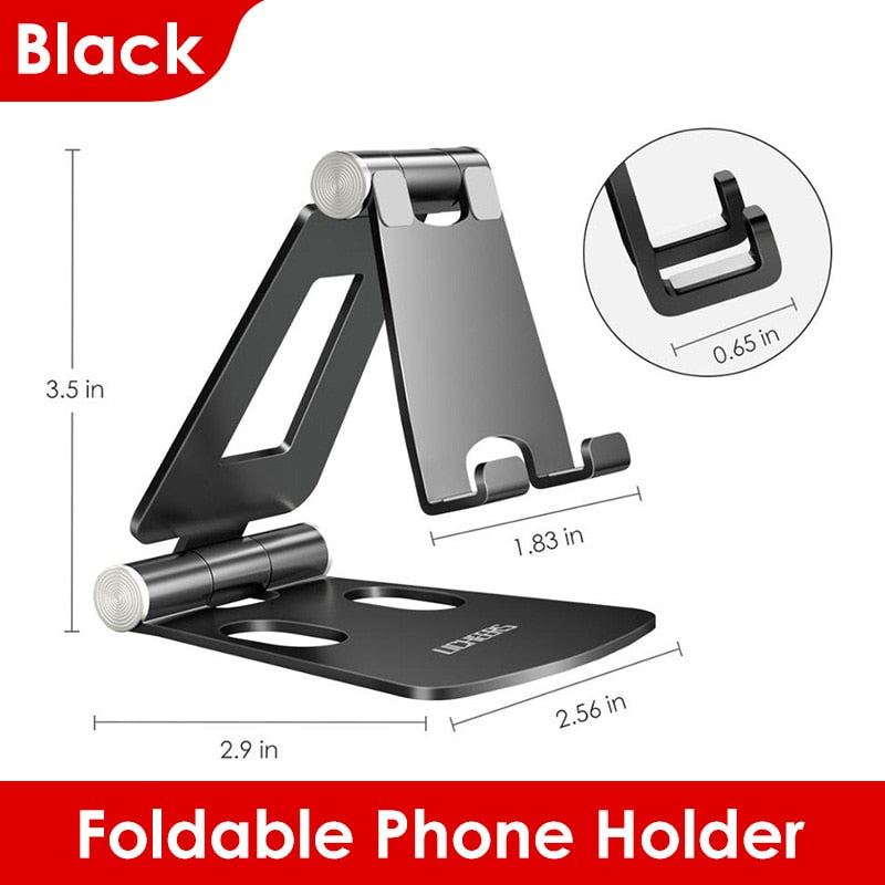 LINGCHEN Phone Holder Stand for iPhone 11 Xiaomi mi 9 Metal Phone Holder Foldable Mobile Phone Stand Desk For iPhone 7 8 X XS