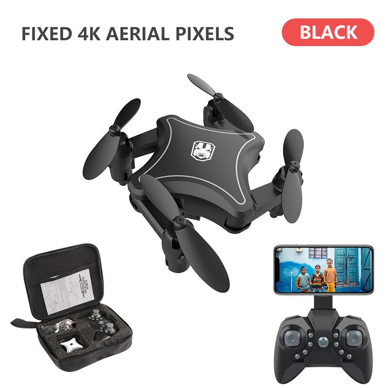 Mini Drone WiFi FPV Camera 4K HD Altitude Hold RC Drone Helicopter One-Key Return Foldable Mini Quadcopter High Quality Dron