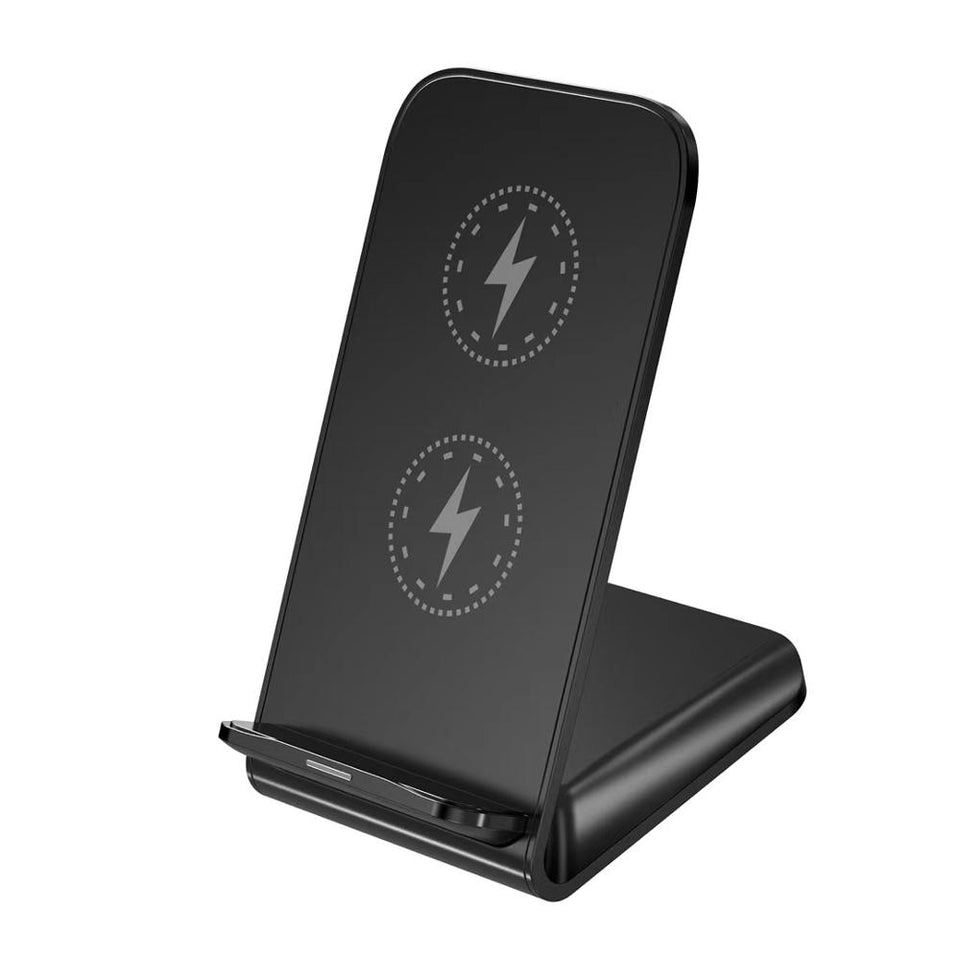 Double coil 10W Qi Wireless Charger For Samsung S10 S9 S8 Wireless Charging Dock For iPhone XS MAX XR X 8 Plus USB Charger