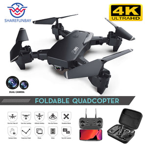 SHAREFUNBAY Drone 4k HD Wide Angle Camera 1080P WiFi fpv Drone Dual Camera Quadcopter Height Keep Drone Camera