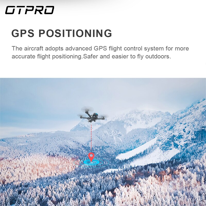 OTPRO mini drone GPS 5.8G 1KM Foldable Arm FPV with 4K UHD 1080P Camera  RC Dron Quadcopter RTF High Speed drones ufo Helicopter