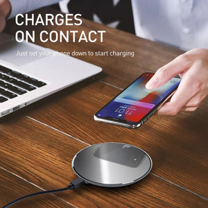 ROCK 15W Wireless Charger For Samsung S10 S8 S9 Note 9 iPhone 11 X 8P Mobile Phone USB Charging Pad Qi Fast Wireless Charger