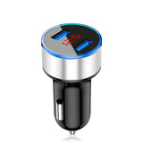 Dual USB Car Charger 2 Port LCD Display