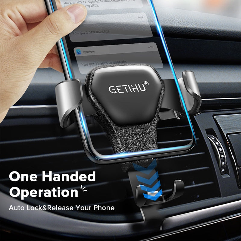 GETIHU Gravity Car Holder For Phone in Car Air Vent Clip Mount No Magnetic Mobile Phone Cell Stand Support For iPhone 11 XS X XR