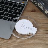 Mini Fantasy Transparent Disk Ultra Thin Qi Wireless Charging Pad Charger Plate For Samsung S6 Promotion