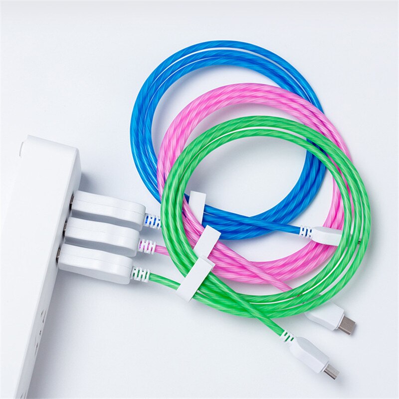 LED Glow Flowing Data USB Phone Charger