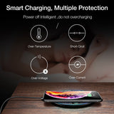 RAXFLY Magic Wireless Charger For iPhone X XS Max XR 8 Plus LED Lighting 10W Fast Wireless Charging For Samsung S10 S9 S8 Note 9