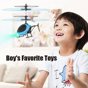 Mini RC Drone Fly RC Helicopter Aircraft Suspension Induction Helicopter Kids Toy LED Light Remote Control Toys for Children