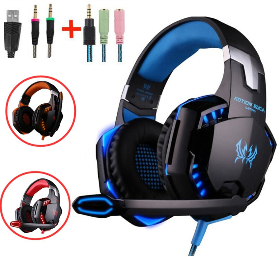 G2000 G9000 Gaming Headsets Big Headphones with Light