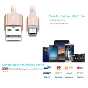 Dual USB Alloy Car Phone Charger Car-charger+Fast Charging Cord