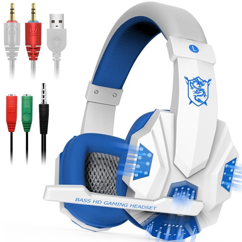 LED Lights Gaming Headset for PS4 PC Xbox