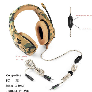 ONIKUMA K1 Camouflage PS4 Gaming Headsets Wired