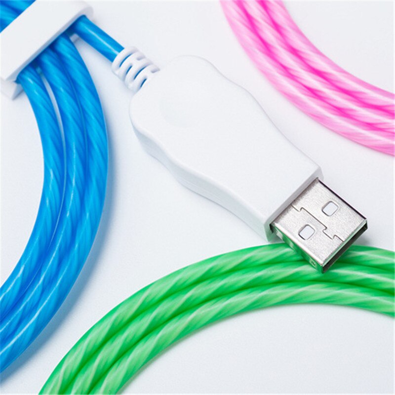 LED Glow Flowing Data USB Phone Charger