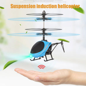 Mini RC Drone Fly RC Helicopter Aircraft Suspension Induction Helicopter Kids Toy LED Light Remote Control Toys for Children