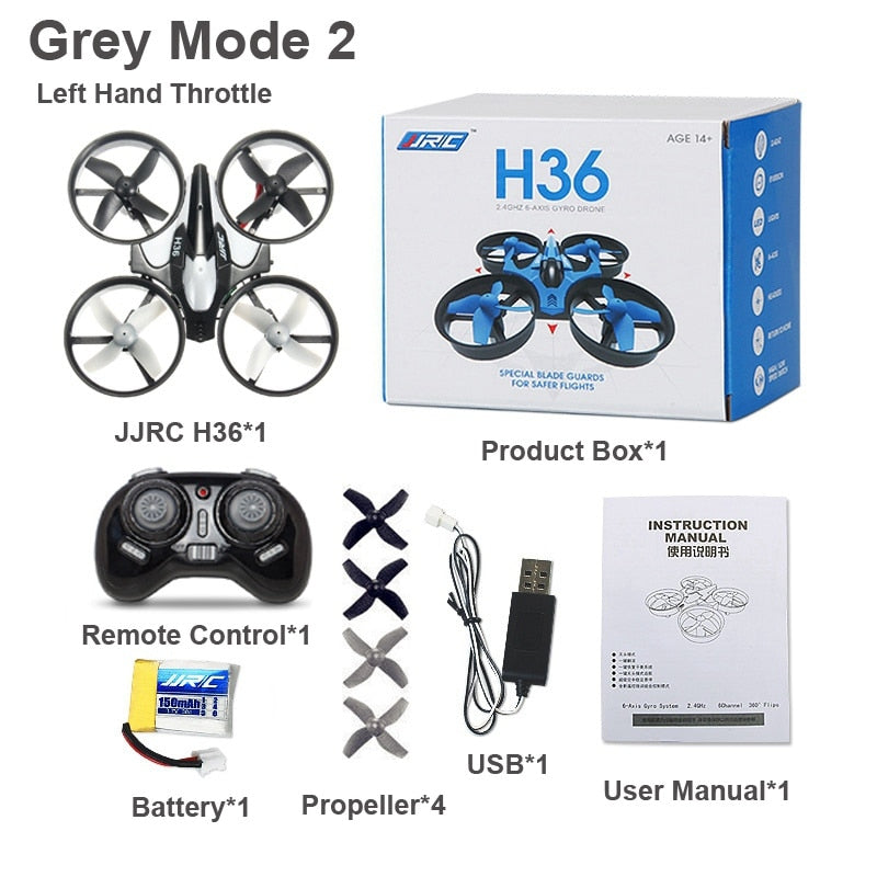 JJRC H36 H36F Mini Drone 2.4G 4CH 6-Axis Speed 3D Flip Headless Mode RC Drones Toy Gift Present RTF VS E010 H8 Mini