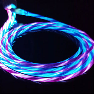 LED Glow Flowing Data USB Phone Charger