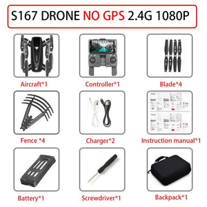 S167 GPS Drone With Camera 5G RC Quadcopter Drones HD 4K WIFI FPV Foldable Off-Point Flying Photos Video Dron Helicopter Toy