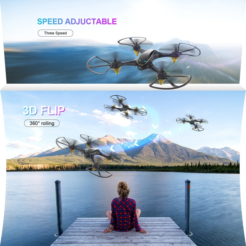 Eachine E38 WiFi FPV RC Drone 4K Camera Optical Flow 1080P HD Dual Camera Aerial Video RC Quadcopter Aircraft Quadrocopter Toys