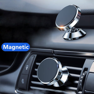 Magnetic Car Phone Stand Dashboard Phone New Luxury Stand Holder for IPhone for Huawei Lite Magnet Air Hole Handle Installation