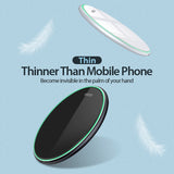 ROCK 15W Mirror Wireless Charger For iPhone 11 X XS Max XR 8 Plus Qi Fast Quick Charge Pad For Xiaomi Mi9 Samsung