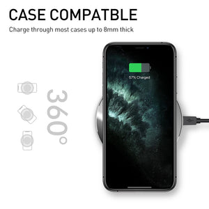 ROCK 15W Qi Wireless Charger for IPhone X XR XS Max 11 8 Plus Fast Wirless Charging for Samsung Xiaomi Phone Qi Charger Wireless