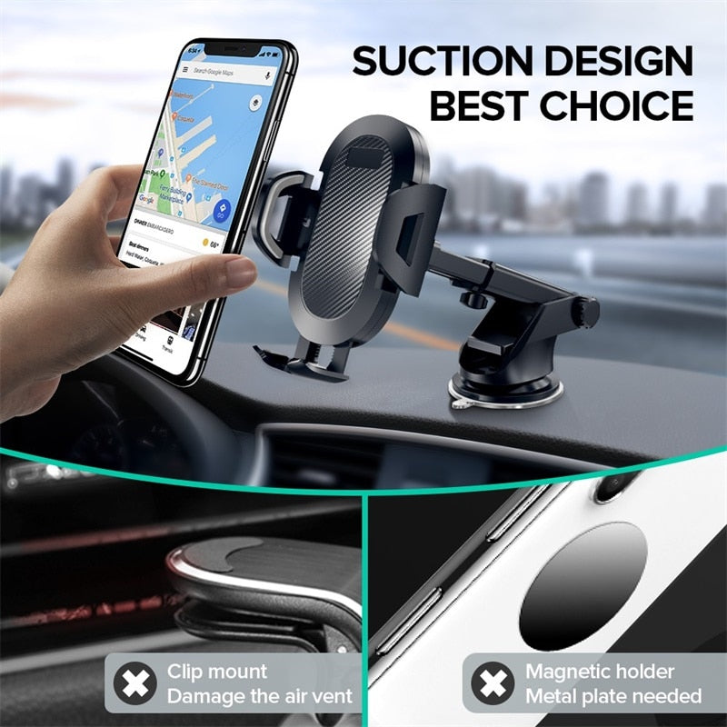 INIU Sucker Car Phone Holder Mobile Phone Holder Stand in Car No Magnetic GPS Mount Support For iPhone 11 Pro Xiaomi Samsung