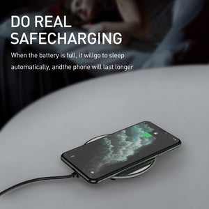 ROCK 15W Wireless Charger For Samsung S10 S8 S9 Note 9 iPhone 11 X 8P Mobile Phone USB Charging Pad Qi Fast Wireless Charger