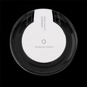 Mini Fantasy Transparent Disk Ultra Thin Qi Wireless Charging Pad Charger Plate For Samsung S6 Promotion