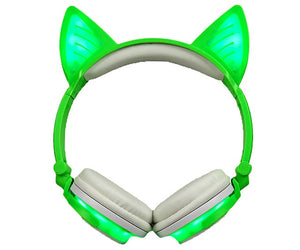 Holyhah Birthday Gift  Wireless  Bluetooth Earphone Foldable Flashing Cat