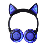 Holyhah Birthday Gift  Wireless  Bluetooth Earphone Foldable Flashing Cat