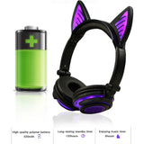 Holyhah Birthday Gift  Wireless  Bluetooth Earphone Foldable Flashing Cat