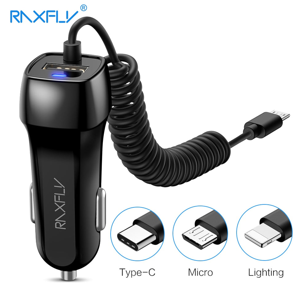 Car Charger For Mobile Phone Charger With USB Cable